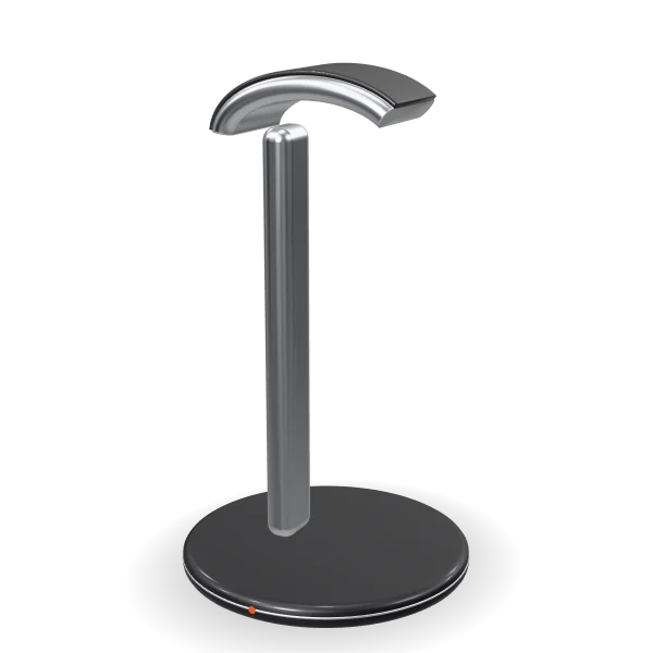 Hush charging dock, a weighted aluminium headphone stand